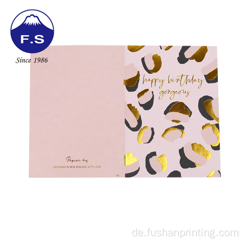 Design Logo Folie Art Paper Postkarten WTIH -Umschlag